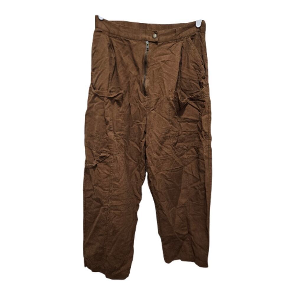 Urban Outfitters Brown Utility Cargo Pants Linen Blend 12